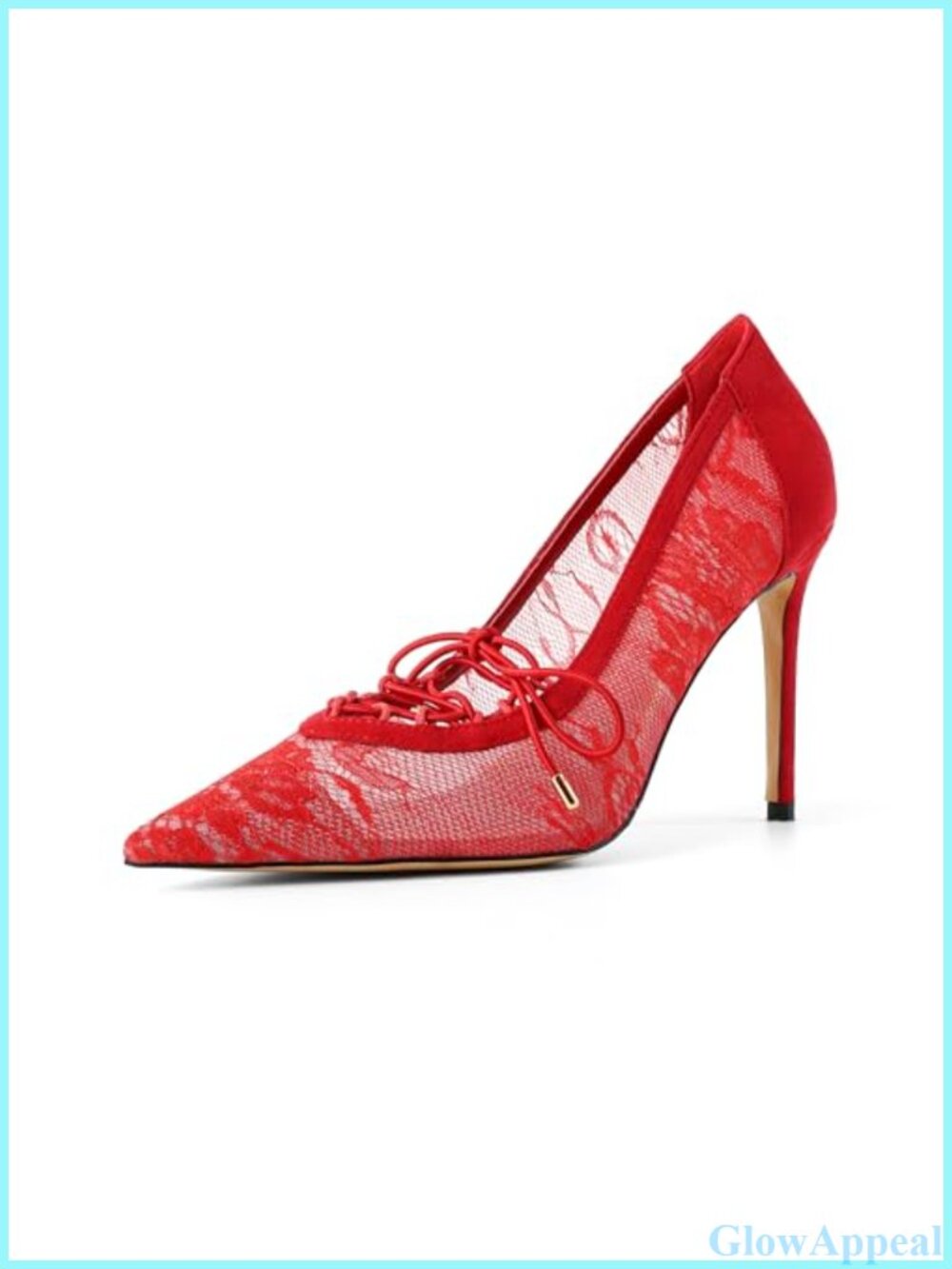 Women's Pointed Toe Mesh Stiletto Heels Sexy Party Wedding Pumps